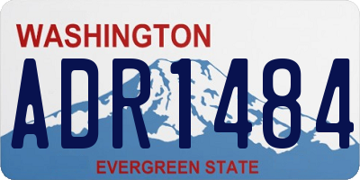 WA license plate ADR1484
