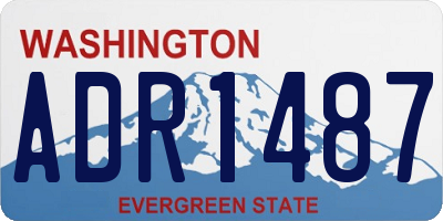 WA license plate ADR1487