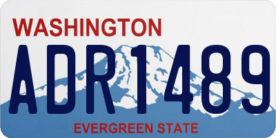 WA license plate ADR1489
