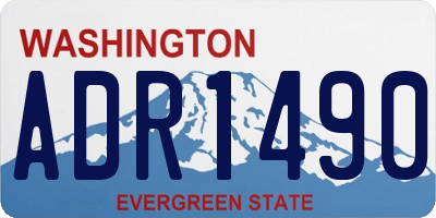 WA license plate ADR1490