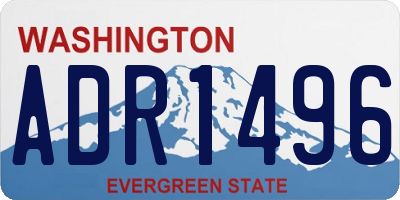 WA license plate ADR1496
