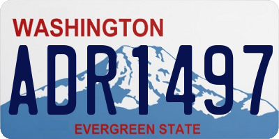 WA license plate ADR1497