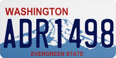WA license plate ADR1498