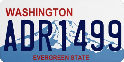WA license plate ADR1499