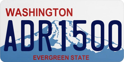 WA license plate ADR1500