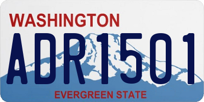 WA license plate ADR1501