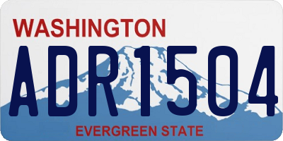 WA license plate ADR1504