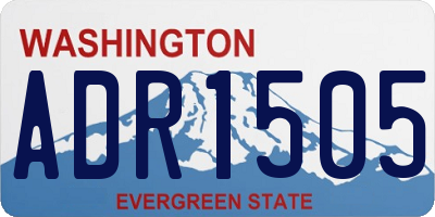 WA license plate ADR1505
