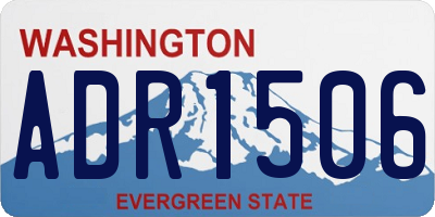 WA license plate ADR1506