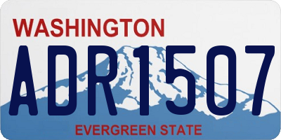 WA license plate ADR1507