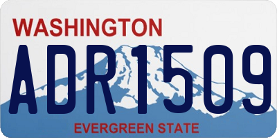 WA license plate ADR1509