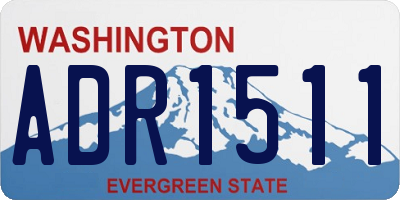 WA license plate ADR1511
