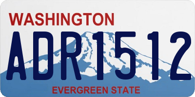 WA license plate ADR1512