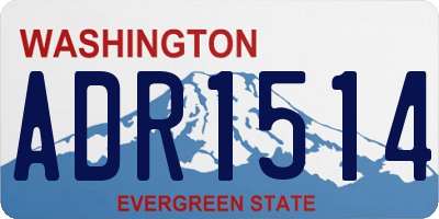 WA license plate ADR1514