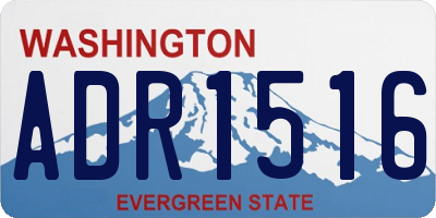 WA license plate ADR1516