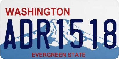 WA license plate ADR1518