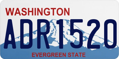 WA license plate ADR1520