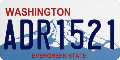 WA license plate ADR1521