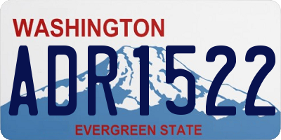 WA license plate ADR1522