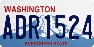 WA license plate ADR1524