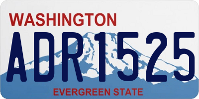 WA license plate ADR1525