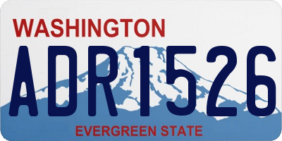 WA license plate ADR1526