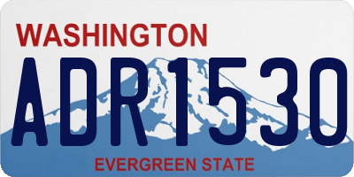 WA license plate ADR1530