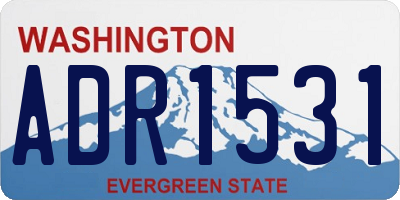 WA license plate ADR1531