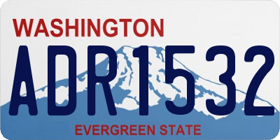 WA license plate ADR1532