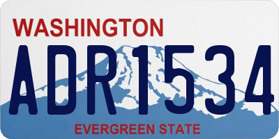 WA license plate ADR1534