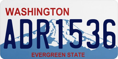 WA license plate ADR1536