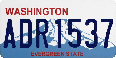 WA license plate ADR1537