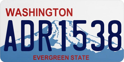 WA license plate ADR1538