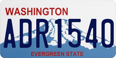 WA license plate ADR1540