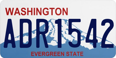 WA license plate ADR1542