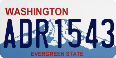 WA license plate ADR1543