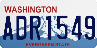 WA license plate ADR1549