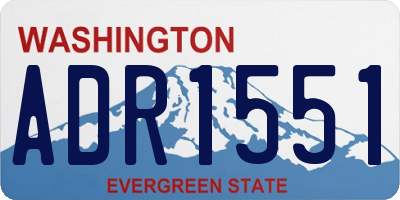 WA license plate ADR1551