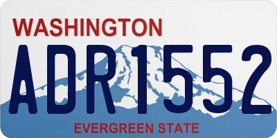 WA license plate ADR1552