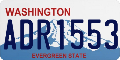 WA license plate ADR1553