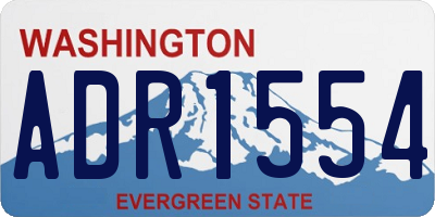 WA license plate ADR1554