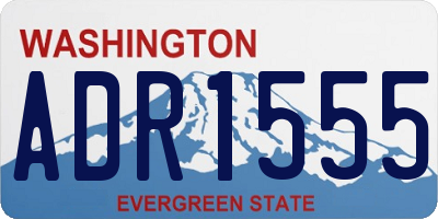 WA license plate ADR1555