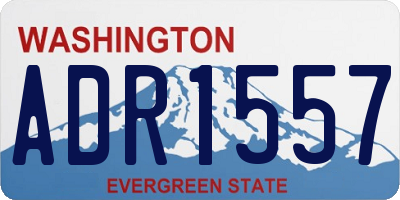 WA license plate ADR1557