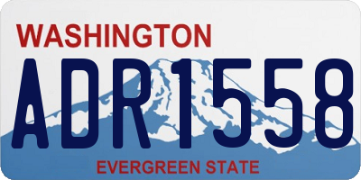 WA license plate ADR1558