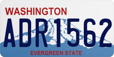 WA license plate ADR1562