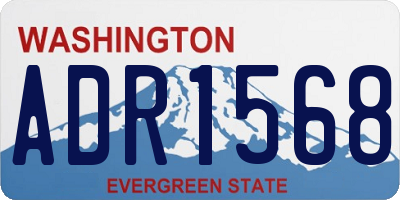 WA license plate ADR1568