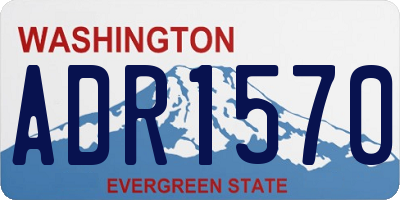 WA license plate ADR1570