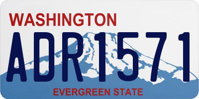 WA license plate ADR1571