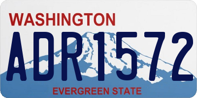 WA license plate ADR1572