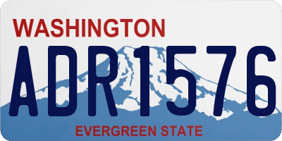 WA license plate ADR1576